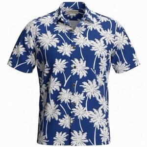 Kenny Flowers Limited Edition S/S Button Up Shirt Blue White Men's Size Small